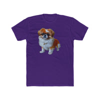 Pekinese Puppy Men's Fitted Cotton Crew Tee