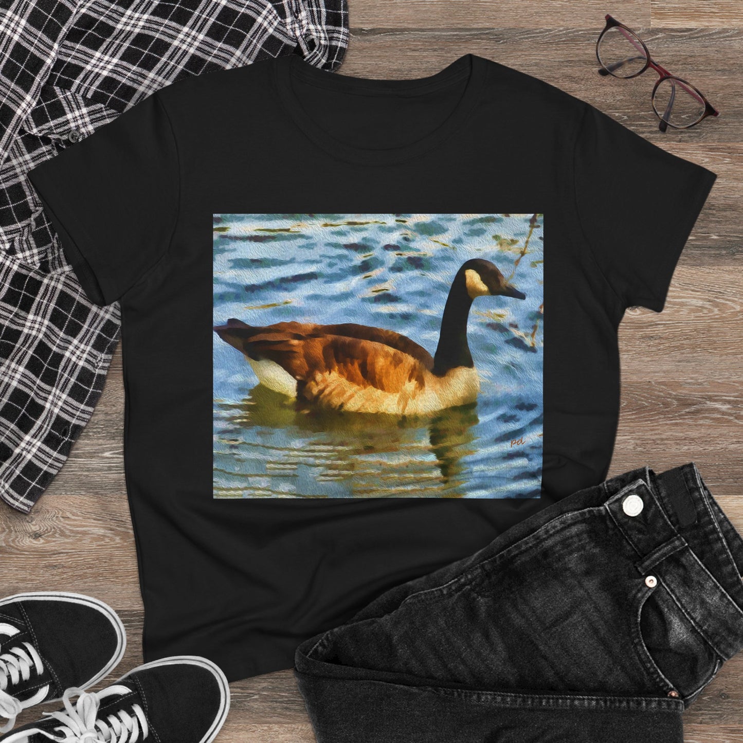 Canadian Geese Women's Midweight Cotton Tee