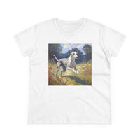 Whippet Women's Midweight Cotton Tee: Elegance in Motion
