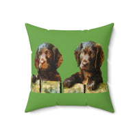 Boykin Spaniels Spun Polyester Throw Pillow