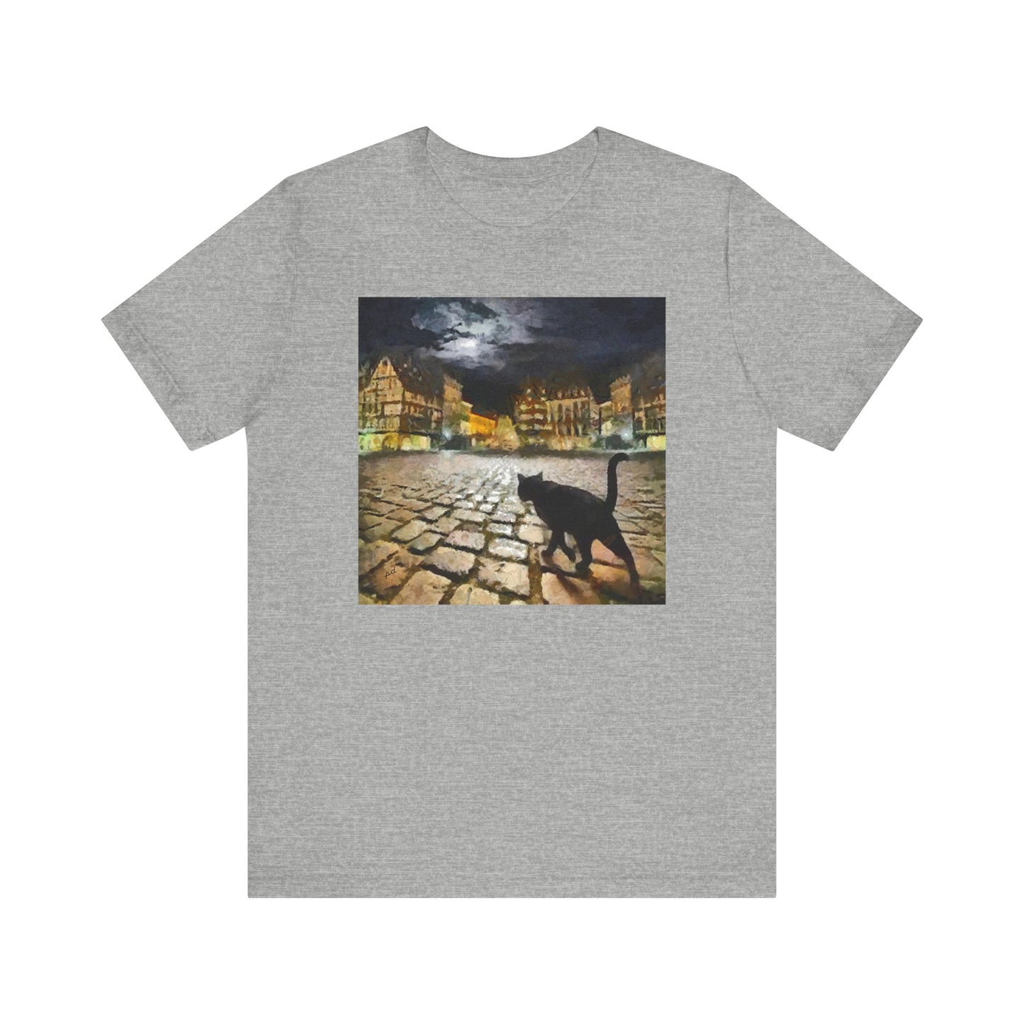 Night Cat Prowling - Unisex Jersey Short Sleeve Tee