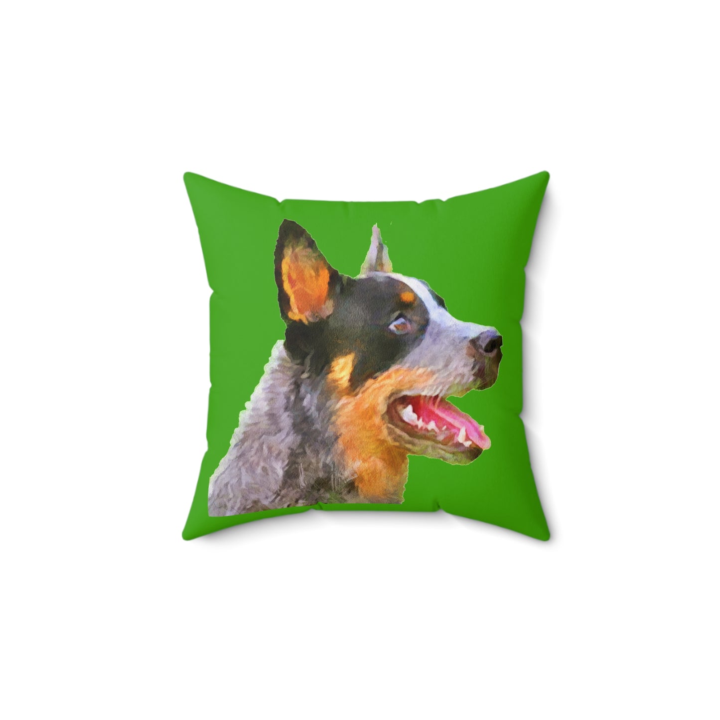 Blue Heeler - Australian Cattle Dog 'Percy' Spun Polyester Throw Pillow