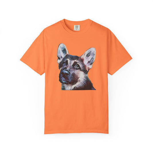 German Shepherd 'Sly' Unisex Relaxed Fit Garment-Dyed T-shirt