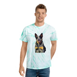 Blue Heeler - Australian Cattle Dog 'Bailey' Unisex Cotton Tie-Dye Tee, Cyclone