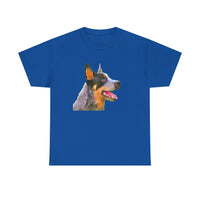 Blue Heeler - Australian Cattle Dog 'Percy' Unisex Heavy Cotton Tee