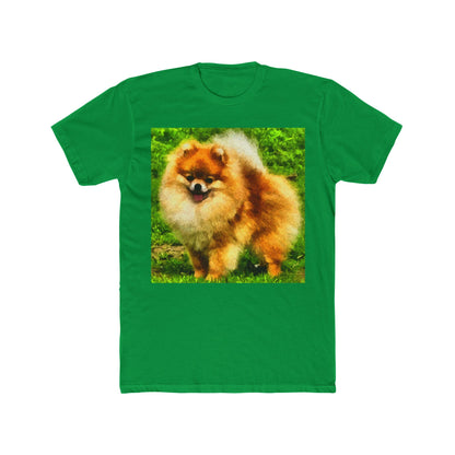 Pomeranian 'Pom Pom' Men's FIted Cotton Crew Tee