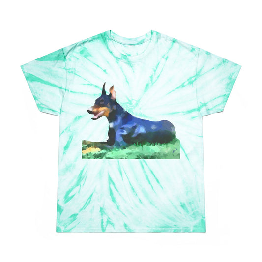Doberman Pinscher Classic Tie-Dye Cotton Tee, Cyclone
