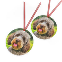 Lagotto Romagnolo 'Italian Truufle Dog' Metal Ornaments