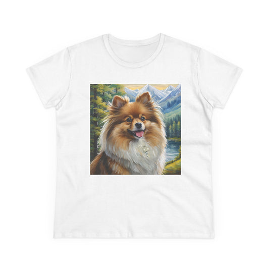 German Spitz Women's Midweight Cotton Tee