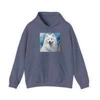 Cozy Samoyed  Unisex 50/50 Hooded Sweatshirt  | Perfect Gift for Dog Lovers