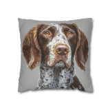 German Wirehaired Pointer Spun Polyester Square Pillowcase