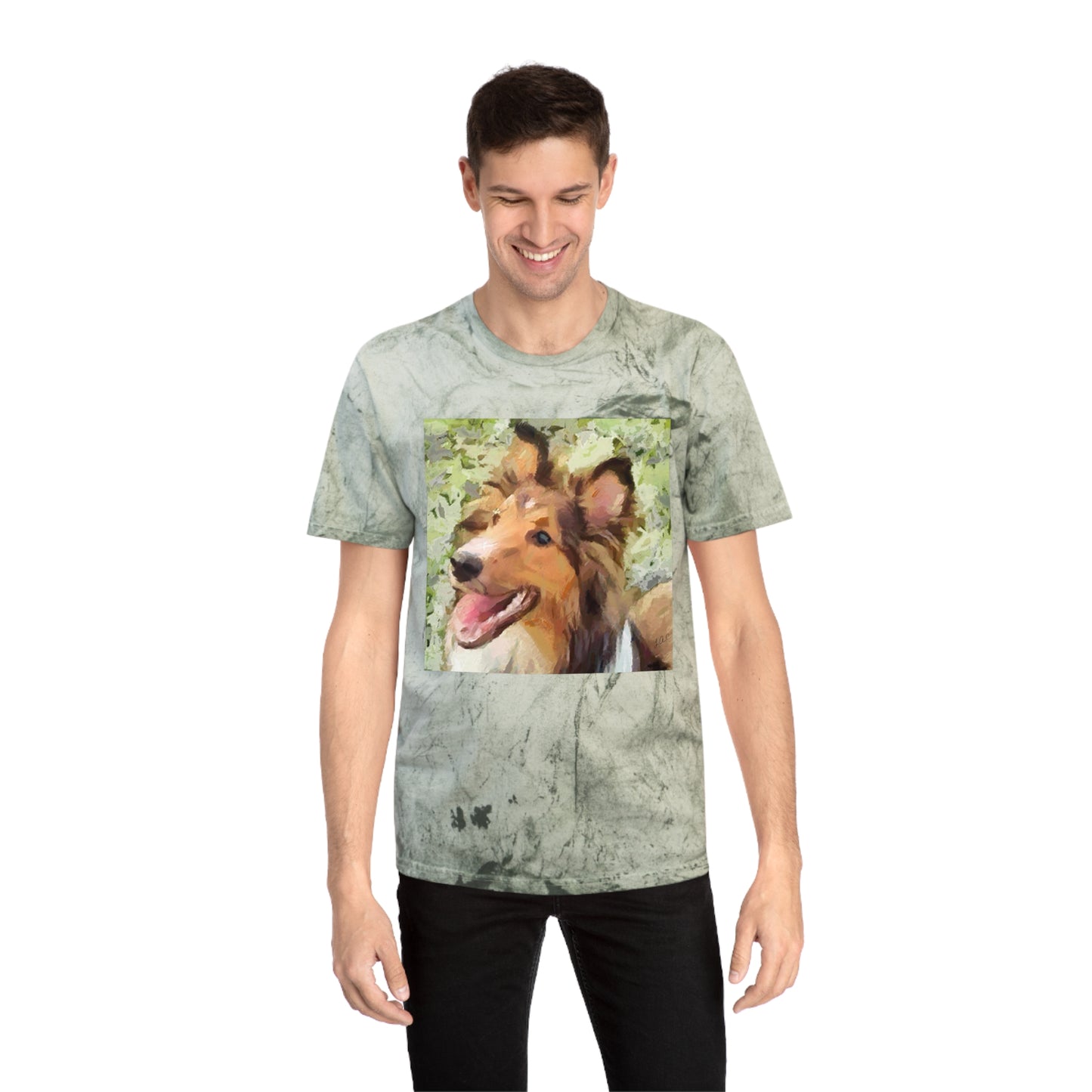 Sheltie 'May' Unisex Cotton Color Blast T-Shirt