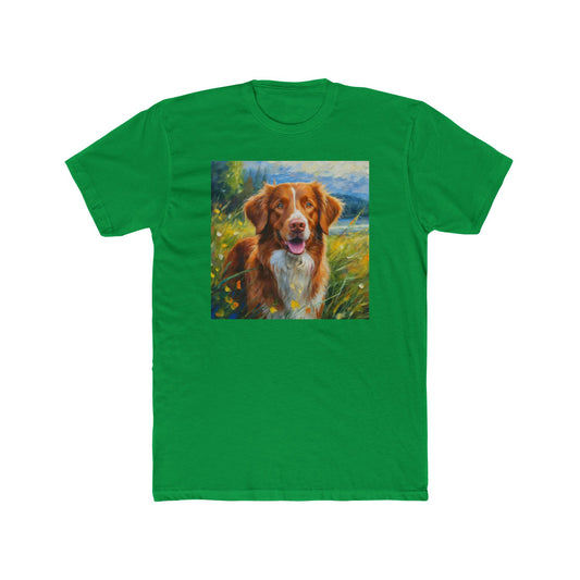Nova Scotia Duck Tolling Retriever 'Dixie' Men's Fitted Cotton Crew Tee