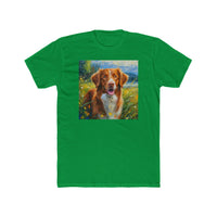 Nova Scotia Duck Tolling Retriever 'Dixie' Men's Fitted Cotton Crew Tee