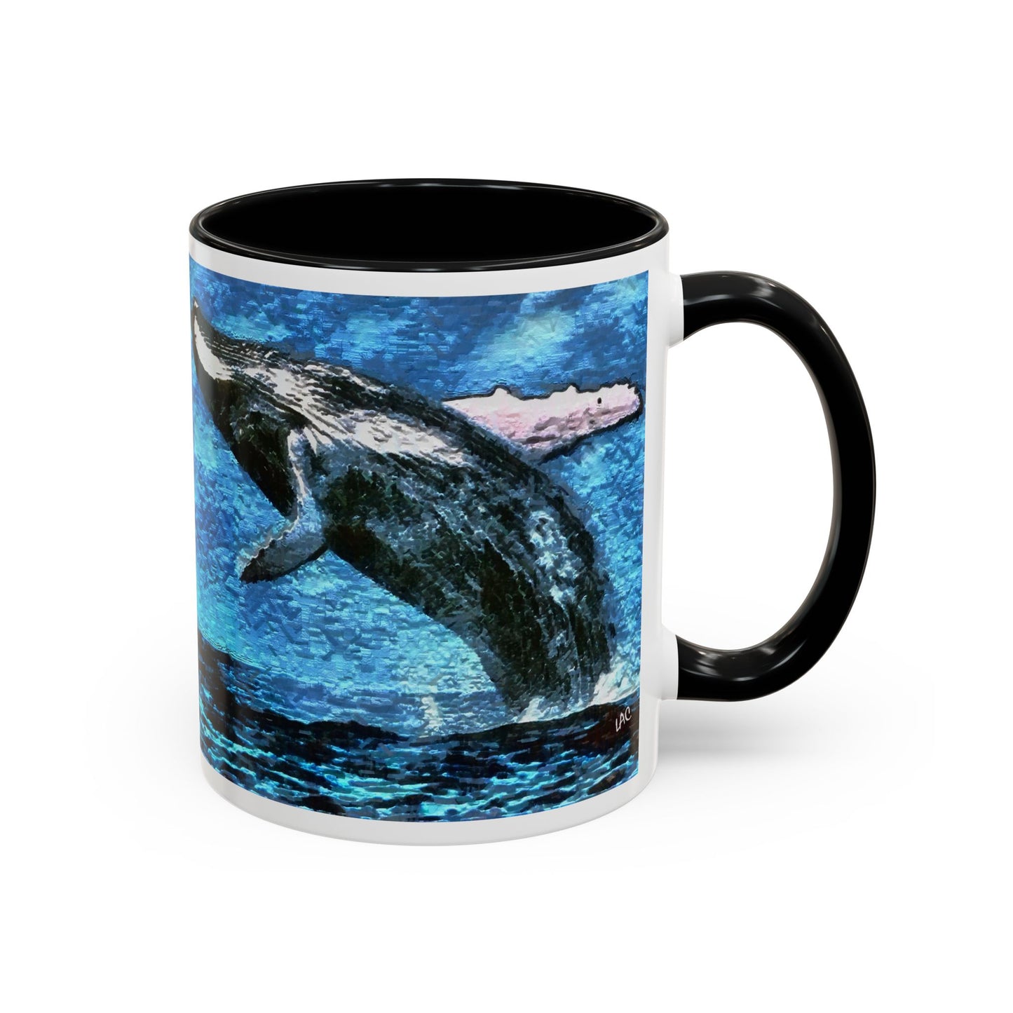 Humpback Whale Accent Coffee Mug, 11oz