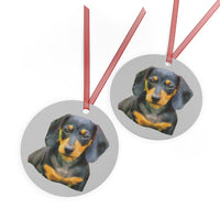 Dachsund 'Doxie 2' Metal Ornaments