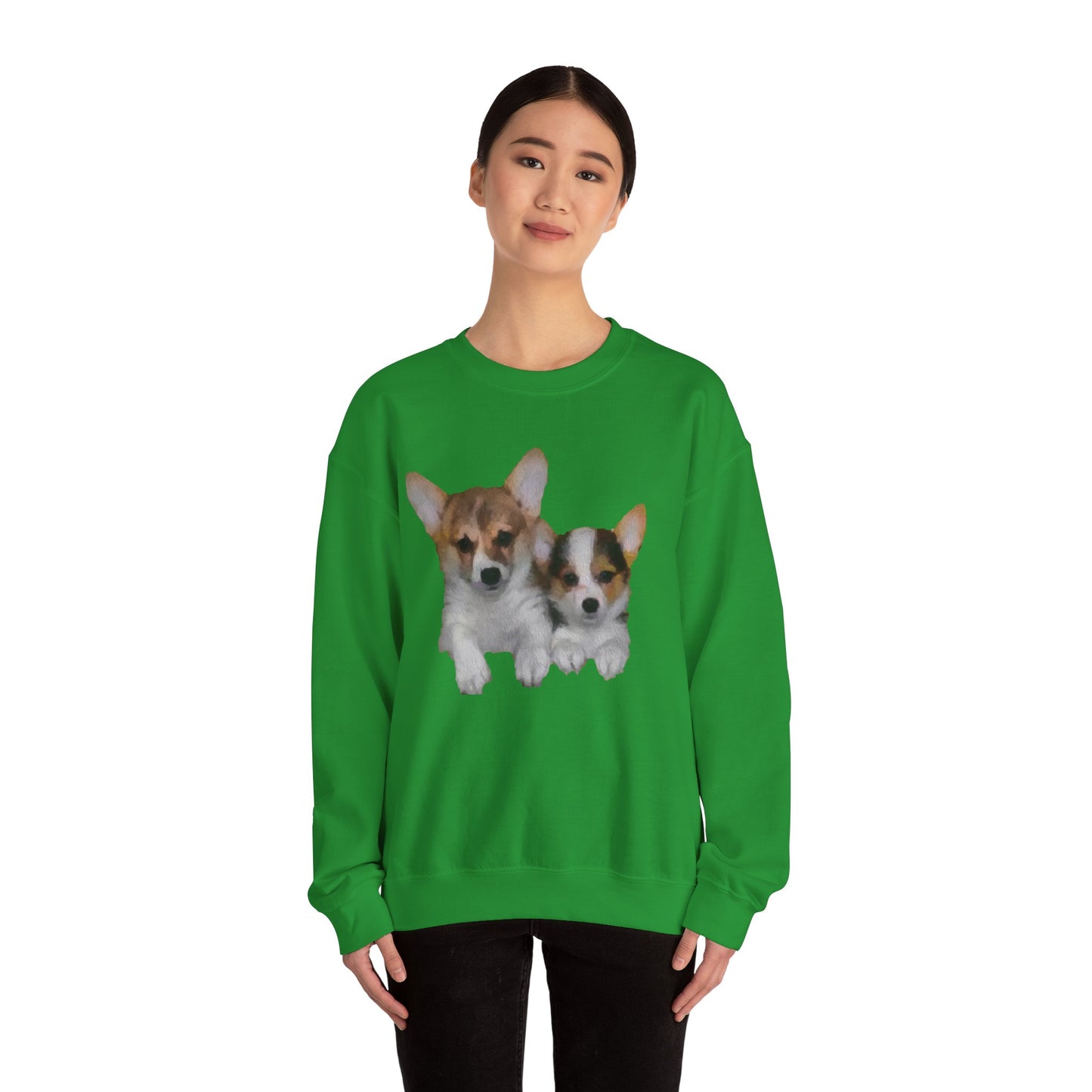 Welsh Corgi 'Cousins' Unisex 50/50 Crewneck Sweatshirt by DoggyLips™