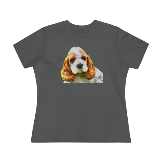 Cocker Spaniel 'Hogan' Women's Relaxed Fit Cotton Tee