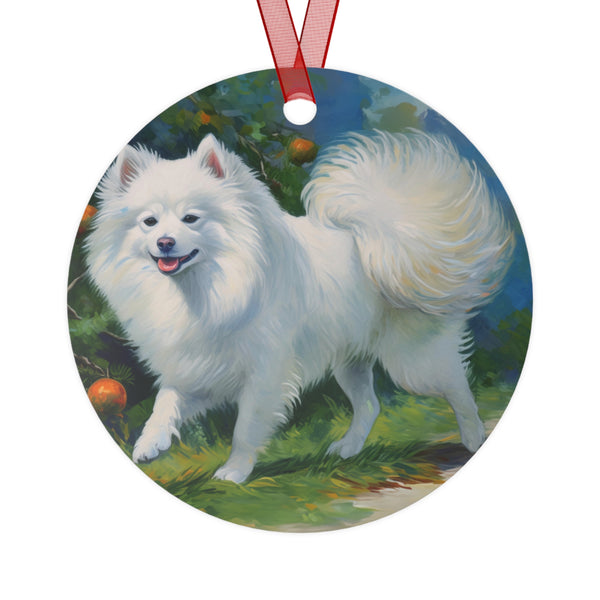 Japanese Spitz Metal Ornaments