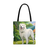 Hungarian Kuvasz Canvas Tote Bag — Kuvasz Dog Print