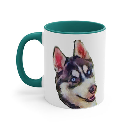 Siberian Husky 'Iditarod' Accent Coffee Mug, 11oz
