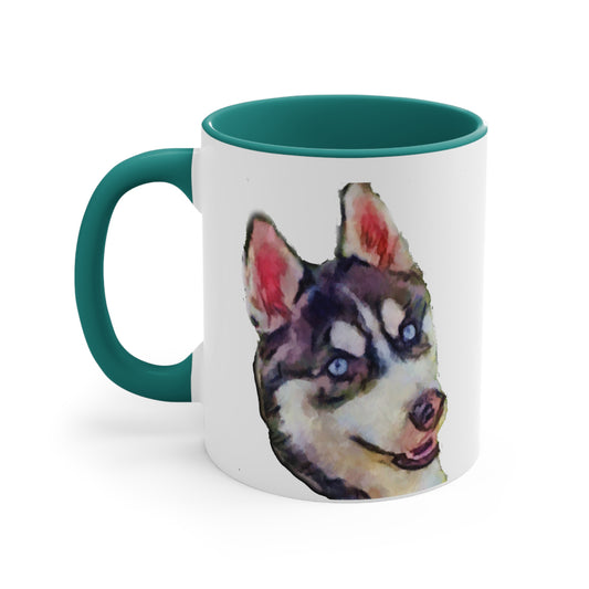 Siberian Husky 'Iditarod' Accent Coffee Mug, 11oz