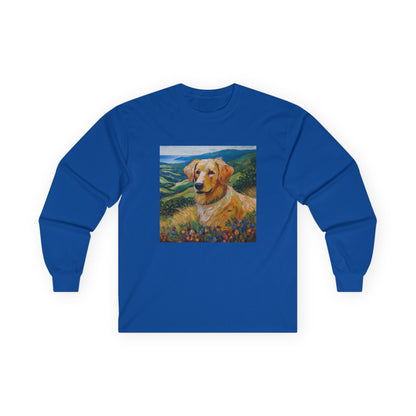 Golden Retriever #3 Unisex Cotton Long Sleeve Tee