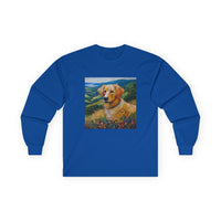 Golden Retriever #3 Unisex Cotton Long Sleeve Tee