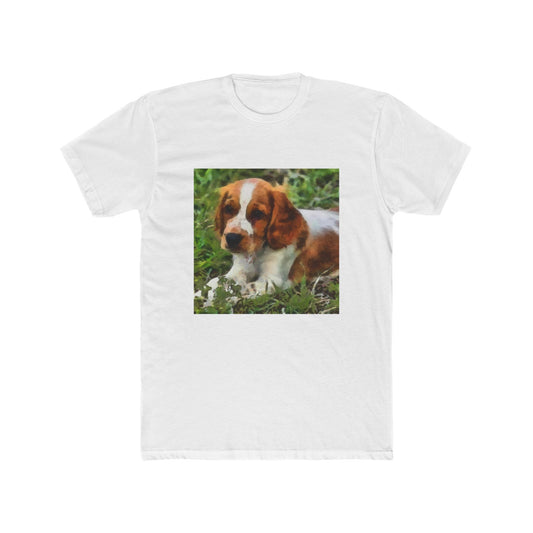 Welsh Springer Spaniel Men's Fitted Cotton Crew Tee