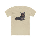 Skye Terrier  -  Men's Fitted  Cotton Crew Tee