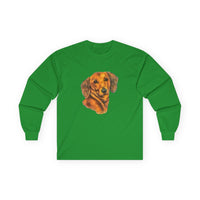 Dachshund 'Doxie #1' Unisex Cotton Long Sleeve Tee