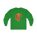 Dachshund 'Doxie #1' Unisex Cotton Long Sleeve Tee