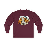 English Foxhound 'Sasha' Unisex  Cotton Long Sleeve Tee