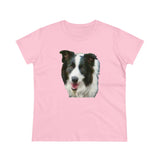 "Archie the Border Collie" Women's Midweight Cotton Tee