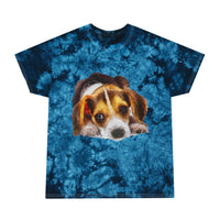 Beagle 'Daisy Mae'  Unisex Cotton Tie-Dye Tee, Crystal