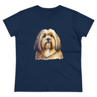 Lhasa Apso  Women's Midweight Cotton Tee