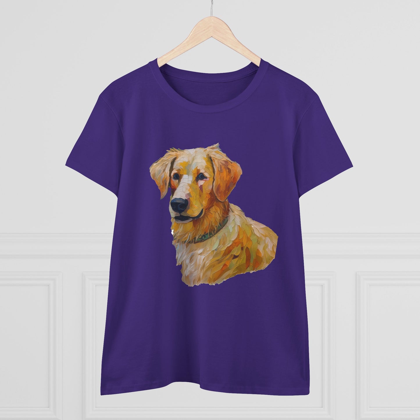 Golden Retriever Puppy Women's Midweight Cotton Tee