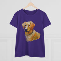 Golden Retriever Puppy Women's Midweight Cotton Tee