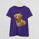Golden Retriever Puppy Women's Midweight Cotton Tee