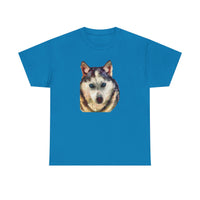 Siberian Husky 'Sacha' Unisex Heavy Cotton Tee