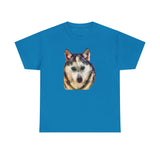 Siberian Husky 'Sacha' Unisex Heavy Cotton Tee