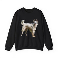 Chilly Day Charm: Pyrenean Shepherd Unisex 50/50 Crewneck Sweatshirt