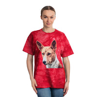 Basenji Unisex Cotton Tie-Dye Tee, Crystal