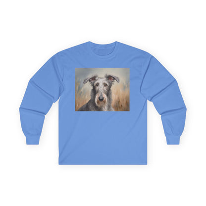 Scottish Deerhound Cotton Long Sleeve Tee