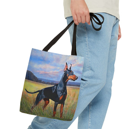 Doberman Pinscher Polyester Tote Bag (AOP)