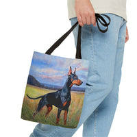 Doberman Pinscher Polyester Tote Bag (AOP)