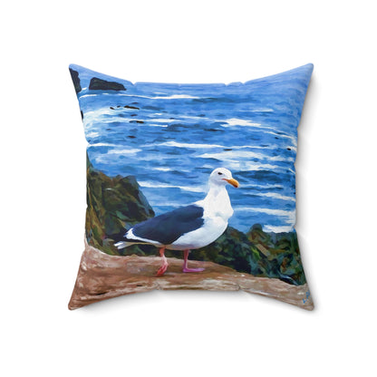 Bodega Seagull Spun Polyester Throw Pillow