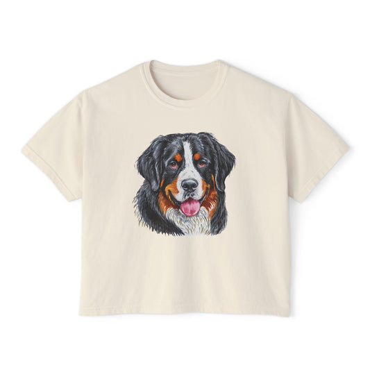 Bernese Mountain Dog Women's Oversized Boxy Tee