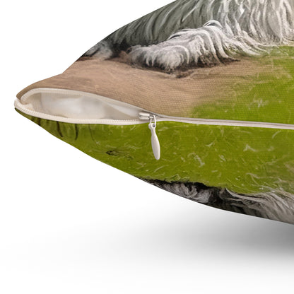 Komondor Spun Polyester Throw Pillow