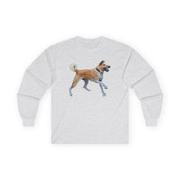 Korean Jindo Unisex Classic Cotton Long Sleeve Tee